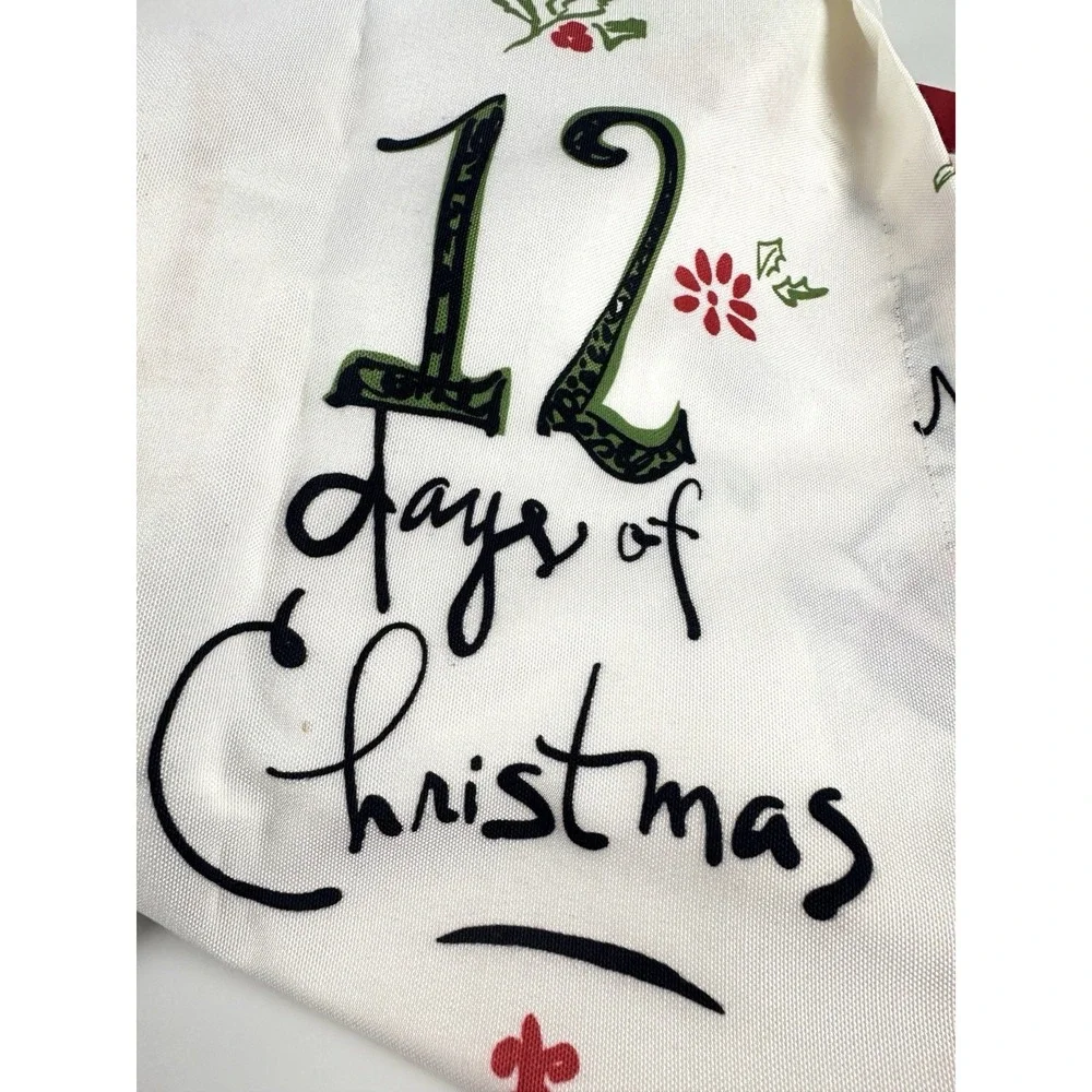 Lenox American by design 12 days Christmas shower curtain 70x73